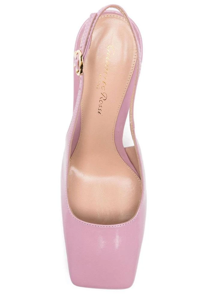 Gianvito Rossi Gianvito Rossi Square-Toe Slingback Pumps 4