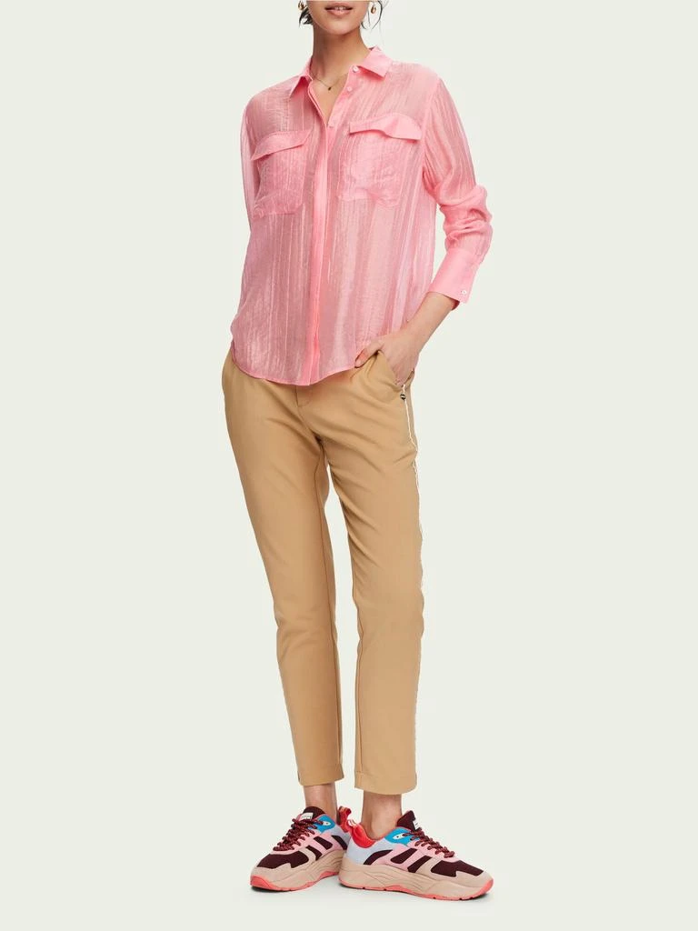 Scotch & Soda Scotch & Soda Sheer Pink Shirt 2