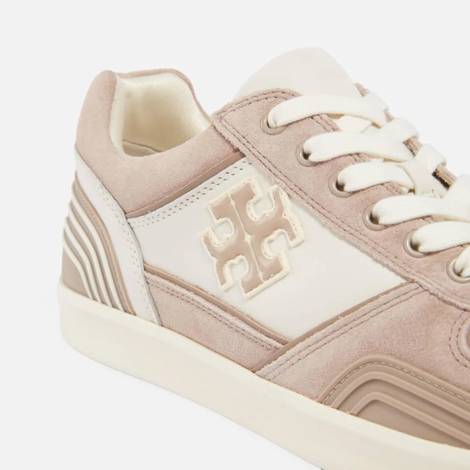Tory Burch TORY BURCH WOMEN'S CLOVER LEATHER AND SUEDE TRAINERS 4