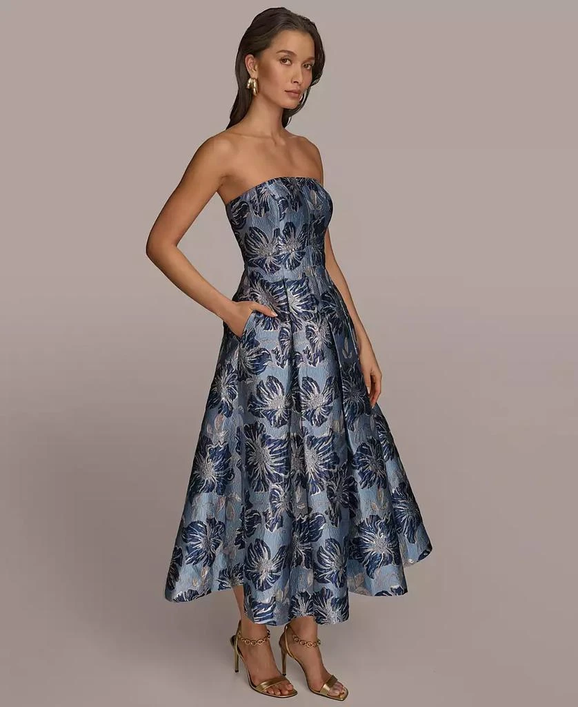 Donna Karan Women's Jacquard Strapless A-Line Dress 2