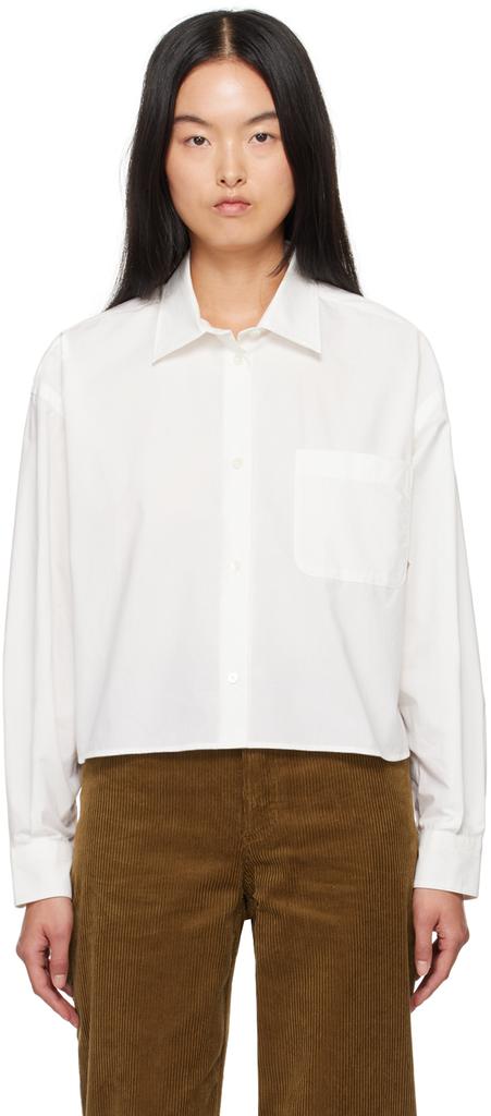 Tシャツ・カットソー A.P.C. FW25 White poplin Ondine shirt (COEVDF12626 AAB) A.P.C. FW25 White poplin Ondine shirt (COEVDF12626 AAB