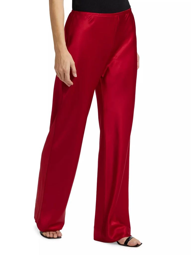 Reformation Gale Satin Mid-Rise Straight-Leg Pants 4