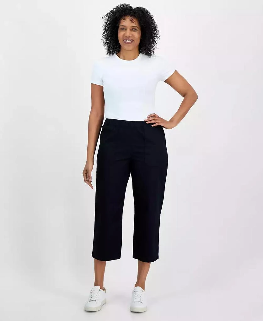 Style & Co Petite Herringbone Pull-On Capri Pants, Exclusively at Macy's 1