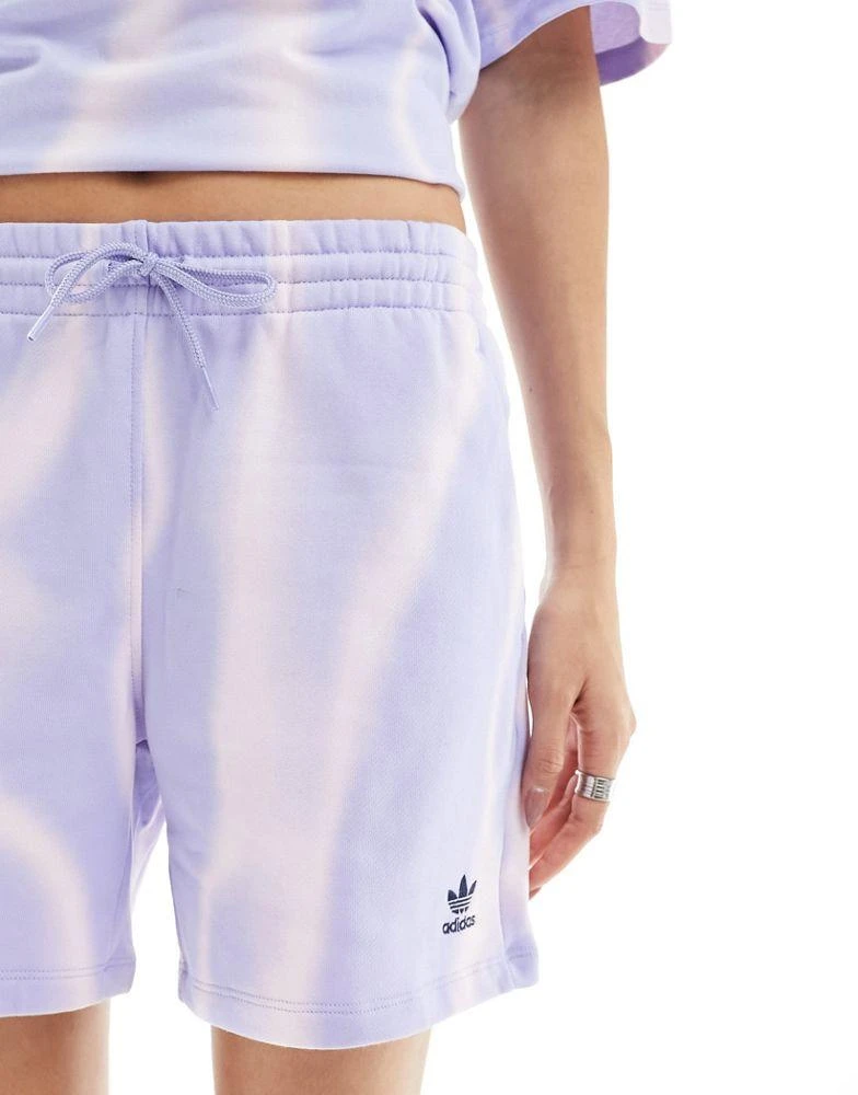 Adidas adidas Originals tie dye shorts in purple 5