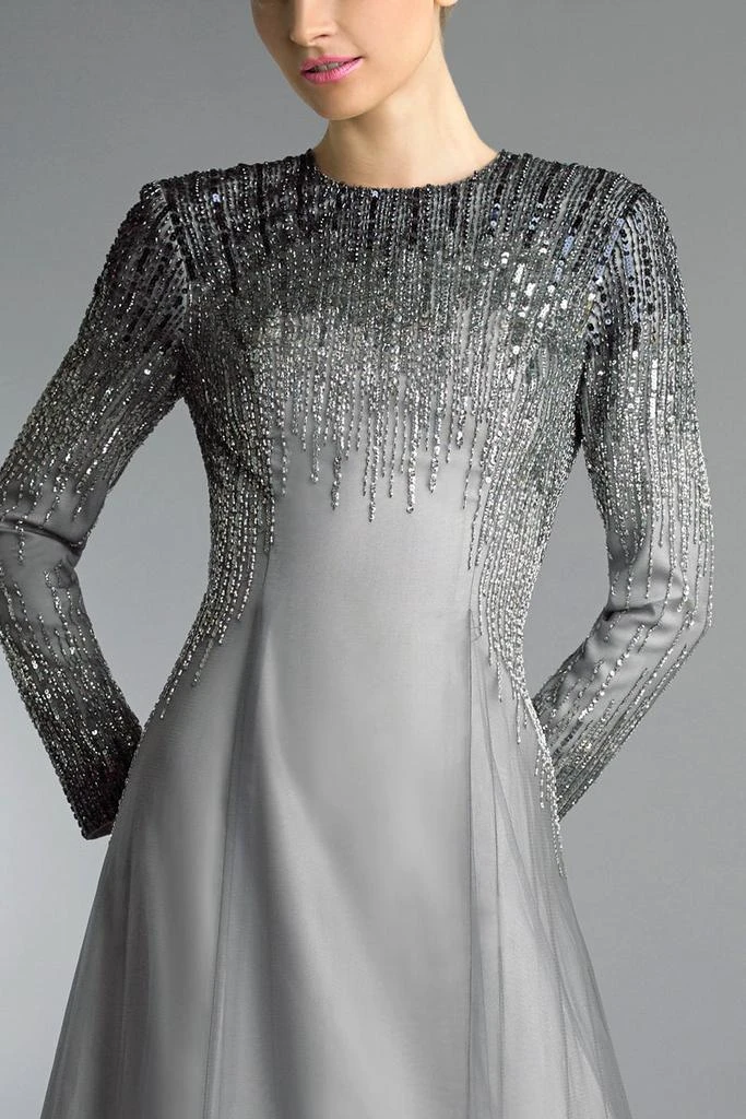 Basix Black Label Long Sleeve Sequin Gown 3