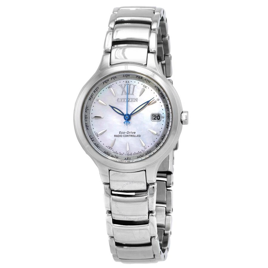 Citizen Eco-Drive Perpetual World Time Mother of Pearl Dial Ladies Watch EC1170-85D 1