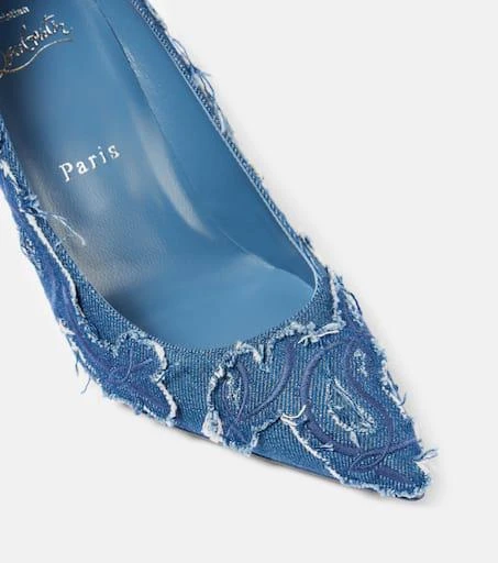 Christian Louboutin Kate 85 denim pumps 5