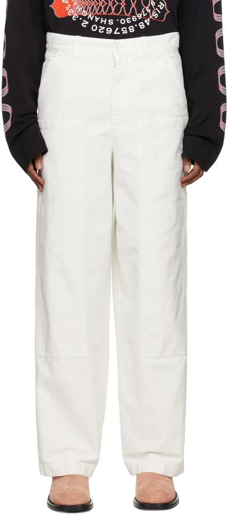 Dries Van Noten Off-White Hammer Loop Cargo Pants 1