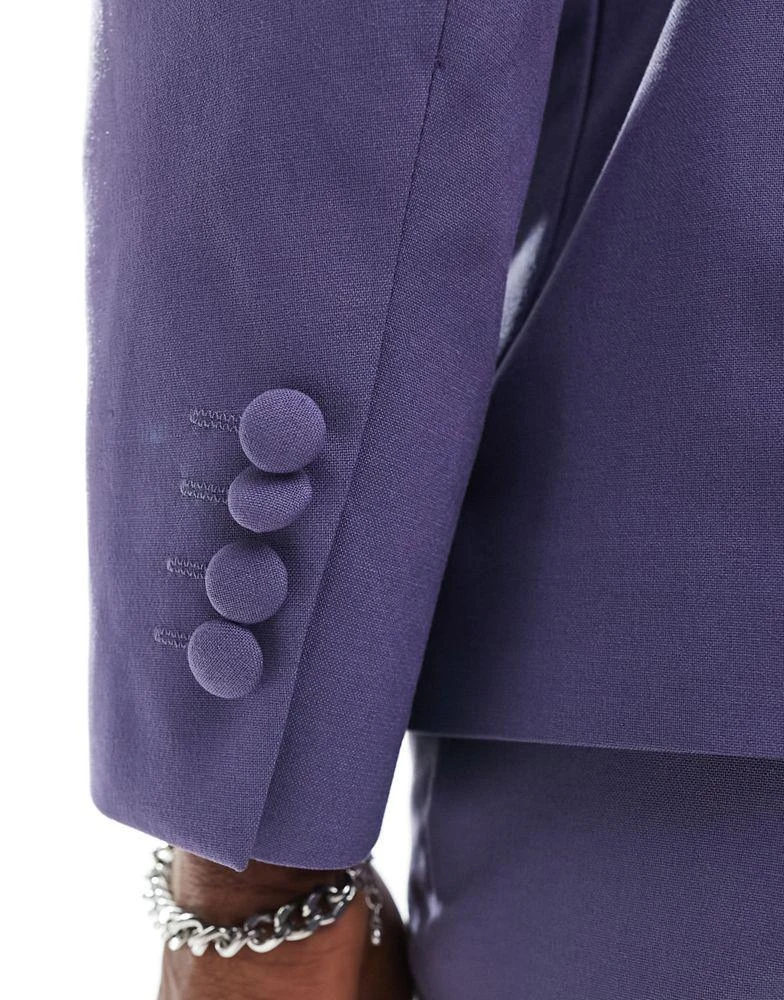 ASOS ASOS DESIGN skinny suit jacket in purple 2