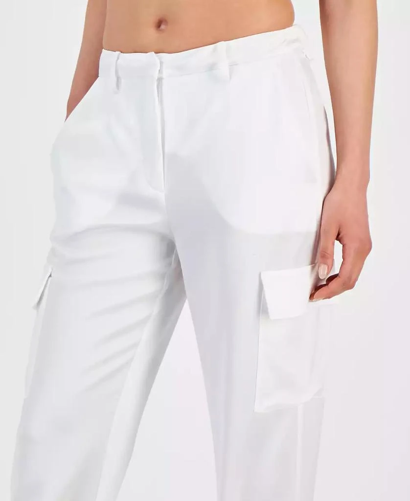 GUESS Women's Marzia Buckle-Hem Cargo Jogger Pants 4
