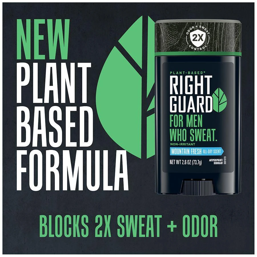 Right Guard Plant-Based Deodorant 
Antiperspirant Mountain Fresh 3