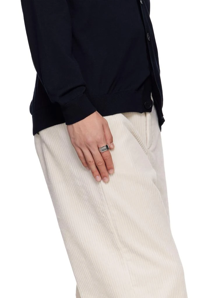 A.P.C. Silver Minimal Signet Ring 2