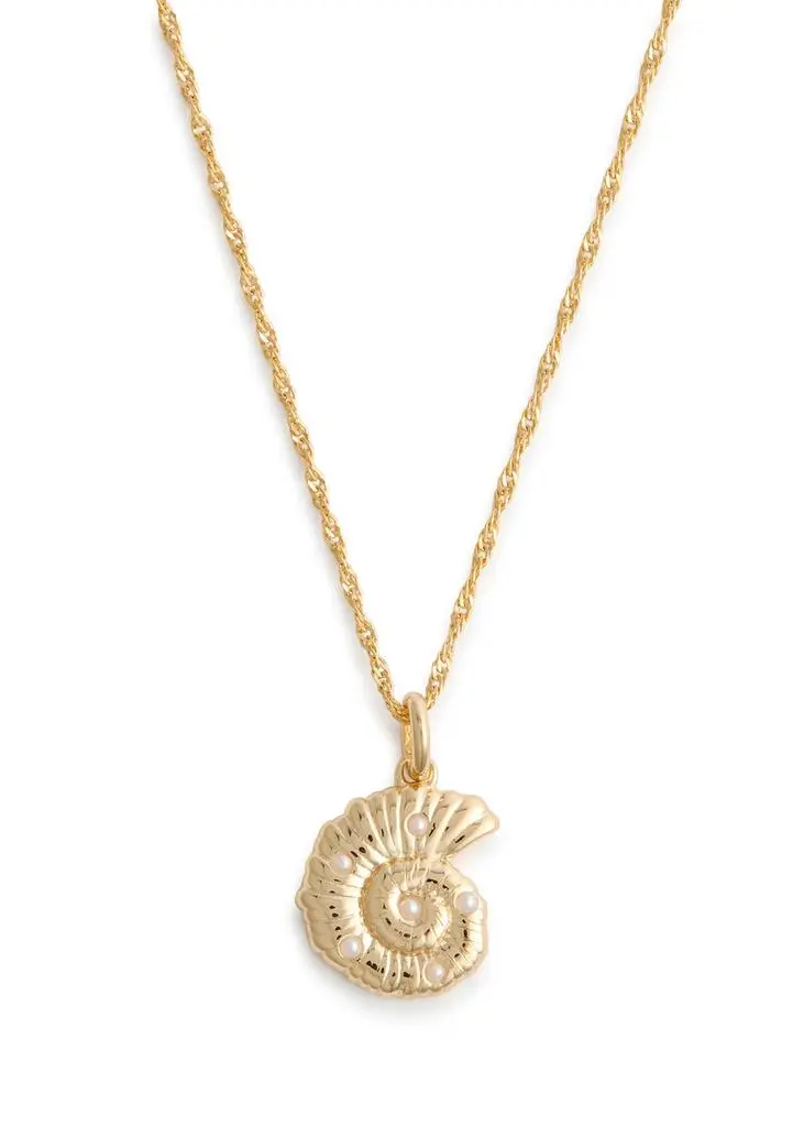 DAISY LONDON Shell 18kt gold-plated necklace 1