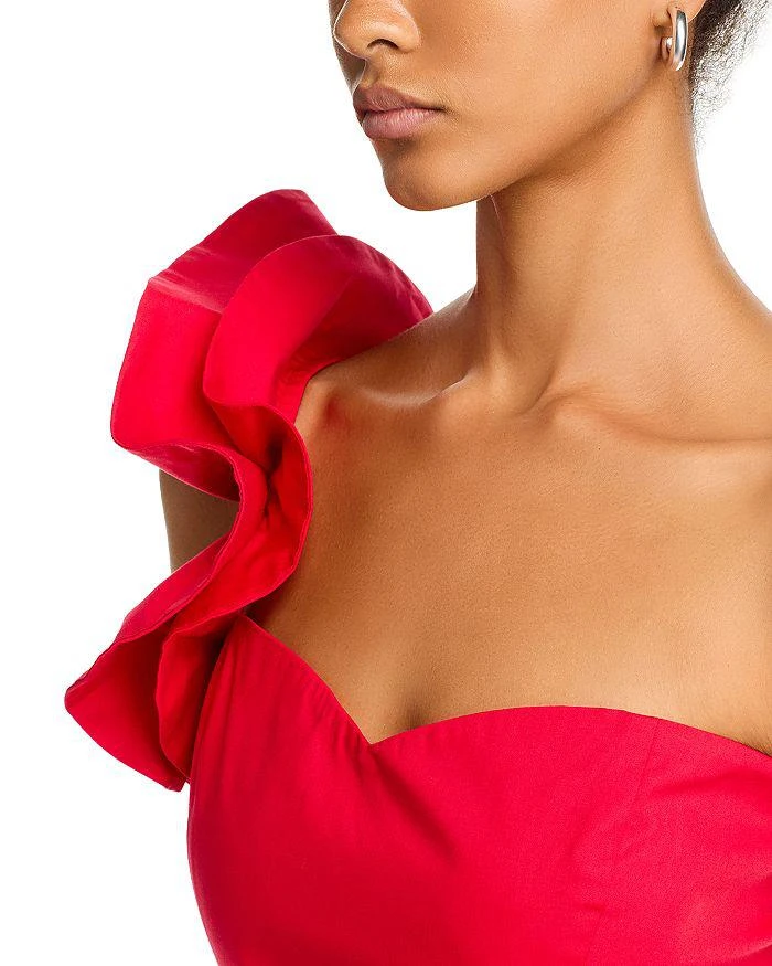 AQUA One Shoulder Peplum Top - Exclusive 4