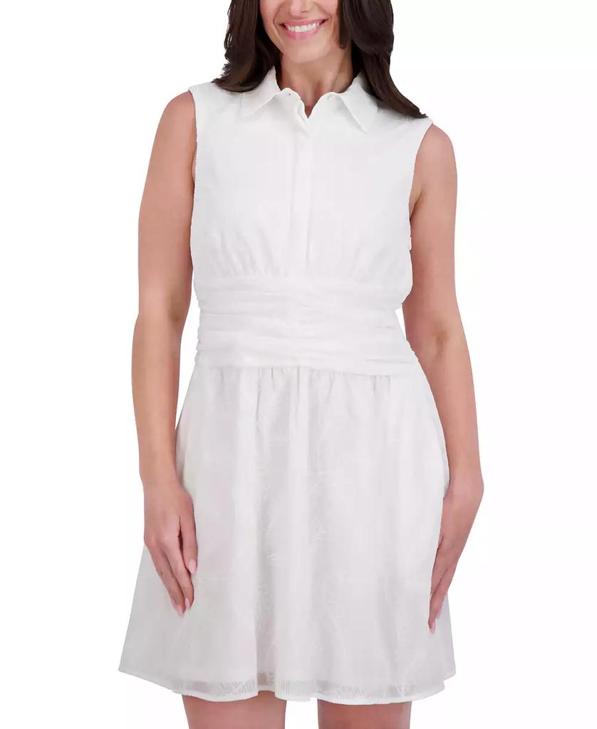 Kensie Women's Embroidered-Chiffon Sleeveless Dress