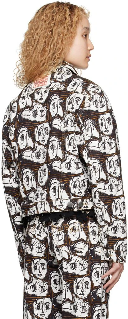 Charles Jeffrey Loverboy Black & White Art Denim Jacket 3