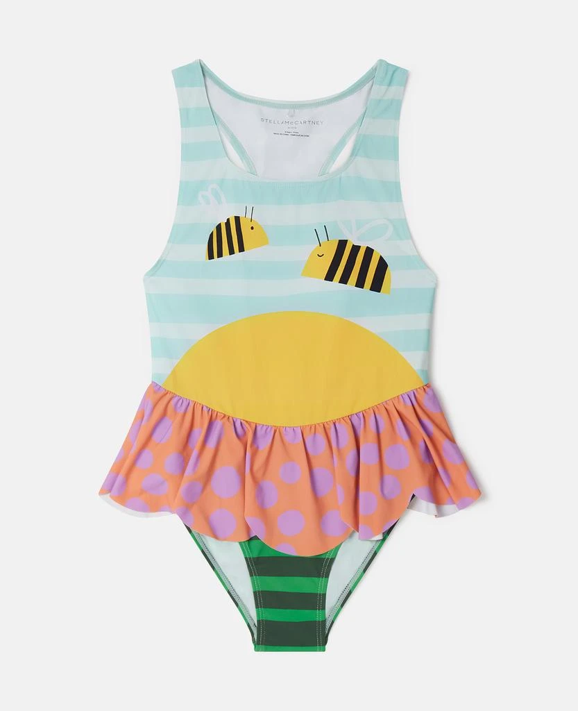 Stella McCartney Stella McCartney - Bumblebee Landscape Print Swimsuit, Woman, Multicolour, Size: 4 1