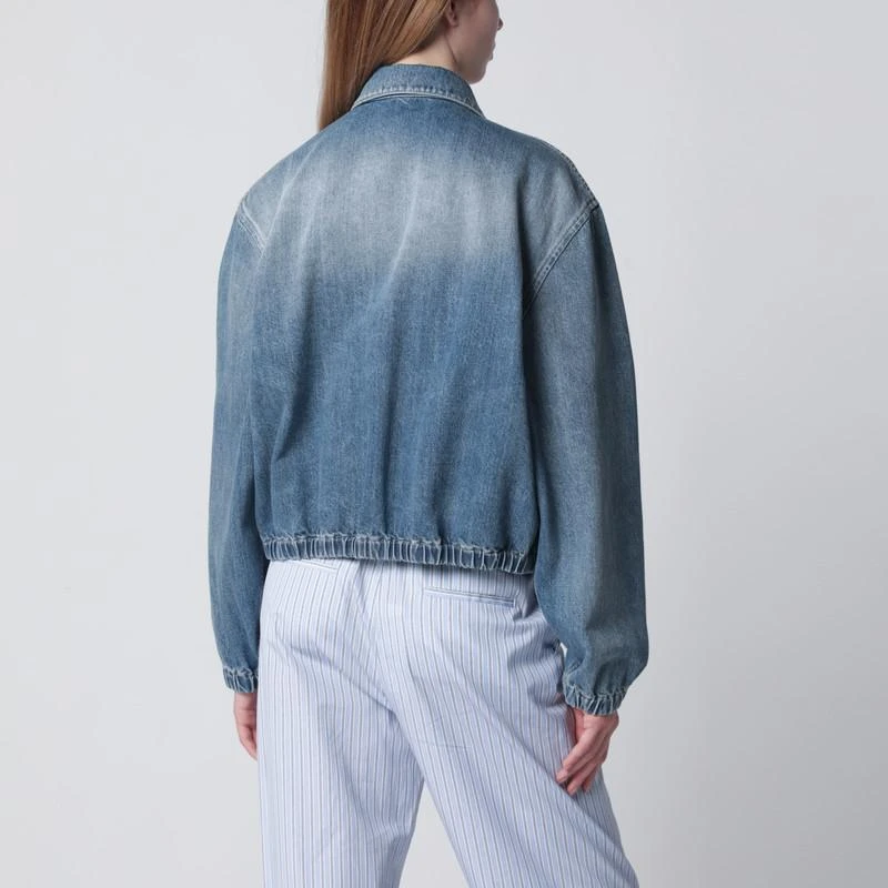 Prada Blue washed denim zip-up jacket 3