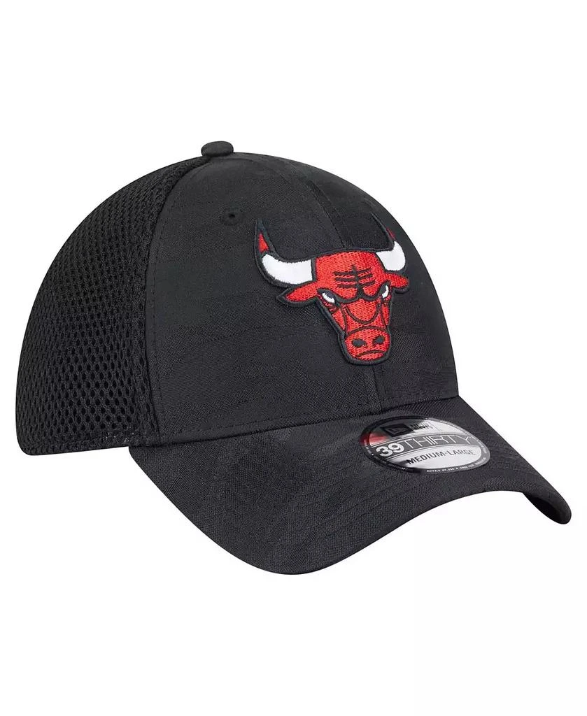 New Era Men's Black Chicago Bulls Subtle Camo 39THIRTY Flex Hat 3