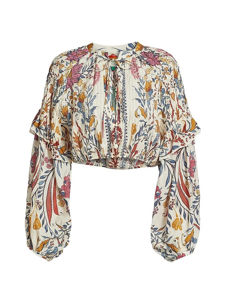 Farm Rio Romantic Lightness Long-Sleeve Blouse 1