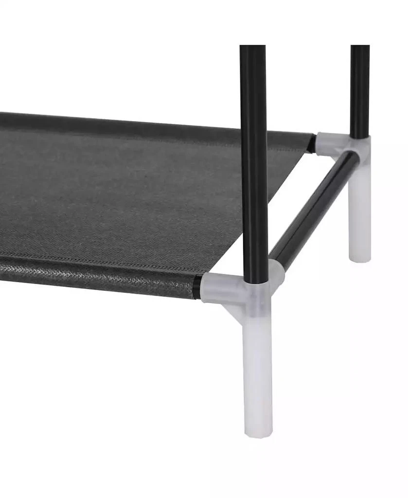 vidaXL Shoe Rack Black Metal Large Minimalistic Shoe Rack 4