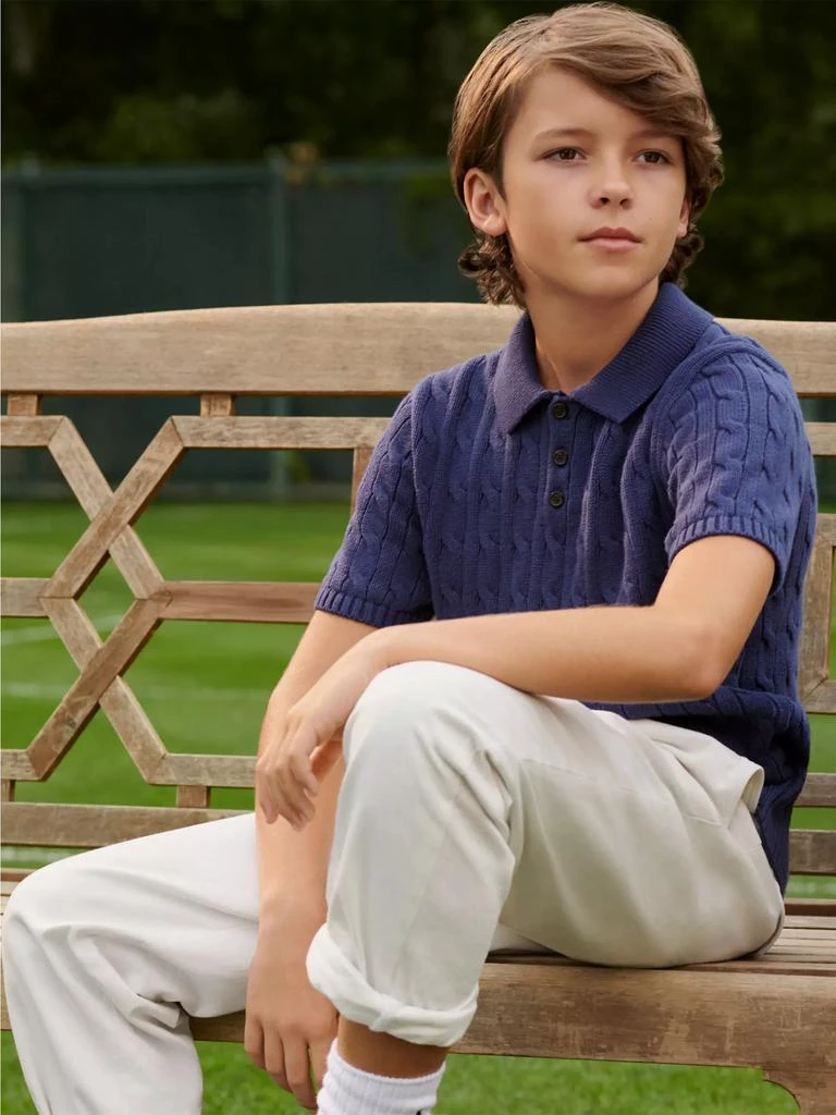 Ralph Lauren Little Boy's & Boy's ​Cable-Knit Polo Shirt 4