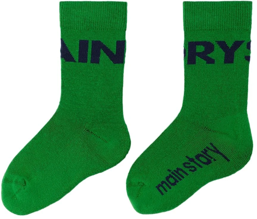 Main Story Kids Green Logo Socks 2