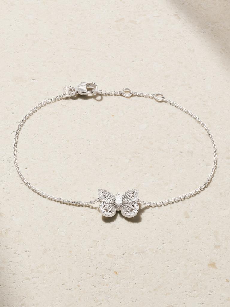De Beers Portraits Of Nature Butterfly 18k 白金钻石手链
