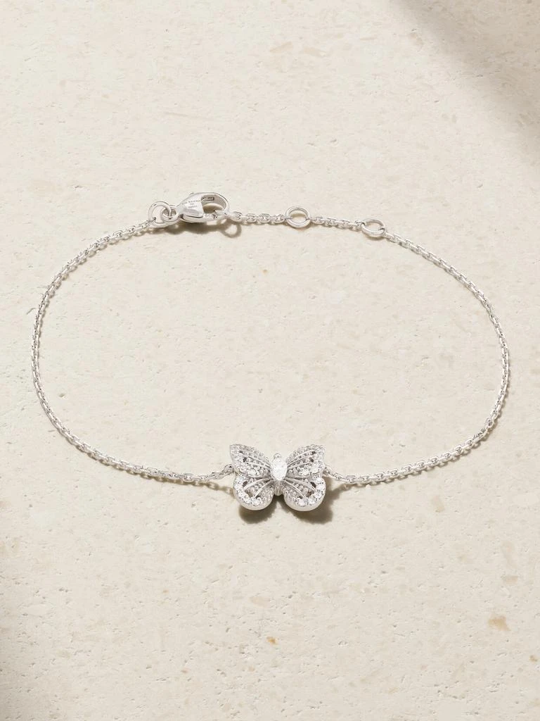 De Beers Portraits Of Nature Butterfly 18k 白金钻石手链 1