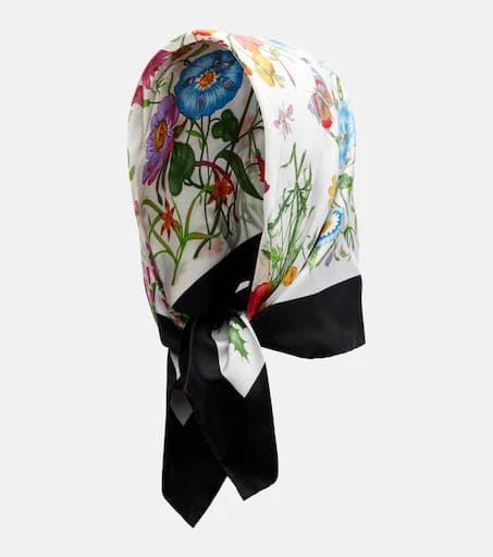 Gucci Floral silk twill scarf
