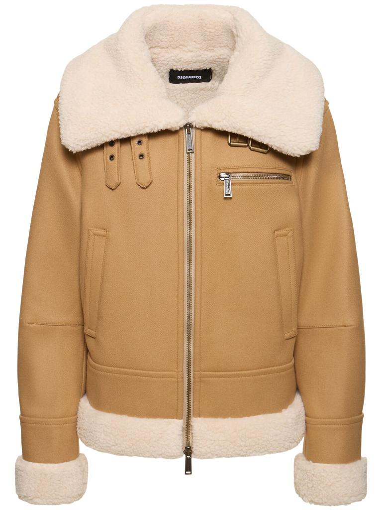 DSQUARED2 Easy Shearling Aviator Jacket
