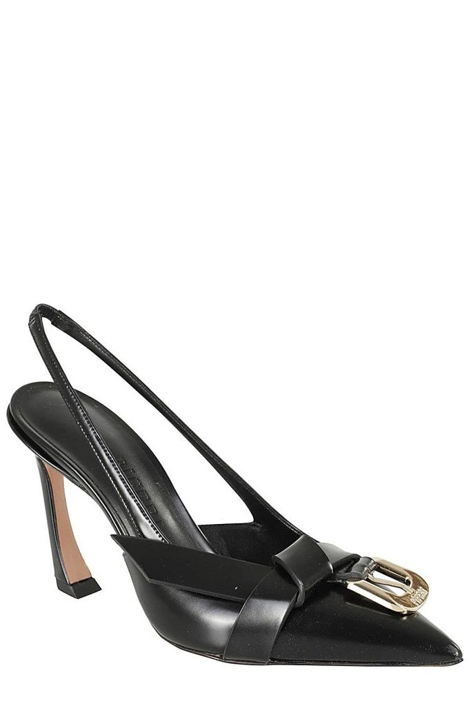 Piferi Pointed Design Pumps With Logoed Metal Buckle 2