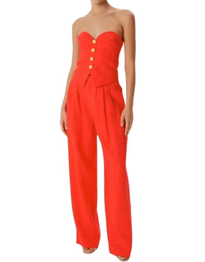 Ronny Kobo Krew Pants In Red 4