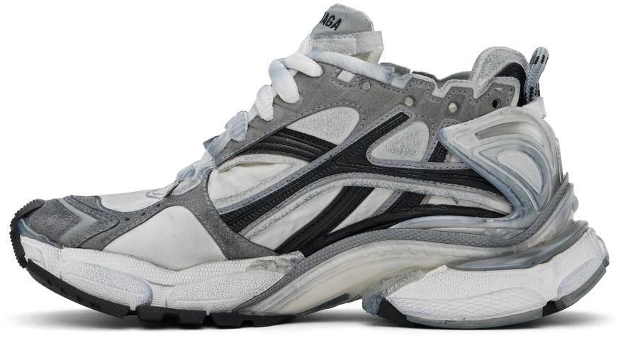 Balenciaga Gray & White Runner Sneakers 3