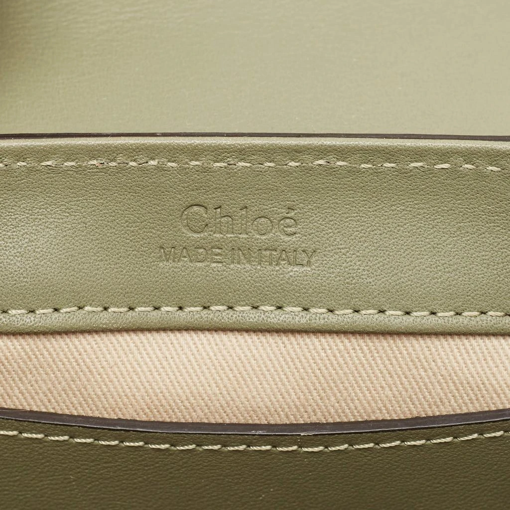 Chloé Chloé Two Tone Green Croc Embossed Leather Mini C Top Handle Bag 10