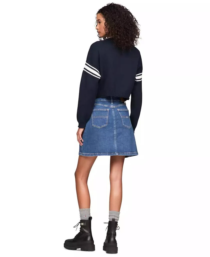 Tommy Jeans Women's A-Line Seam-Detail Denim Skirt 4