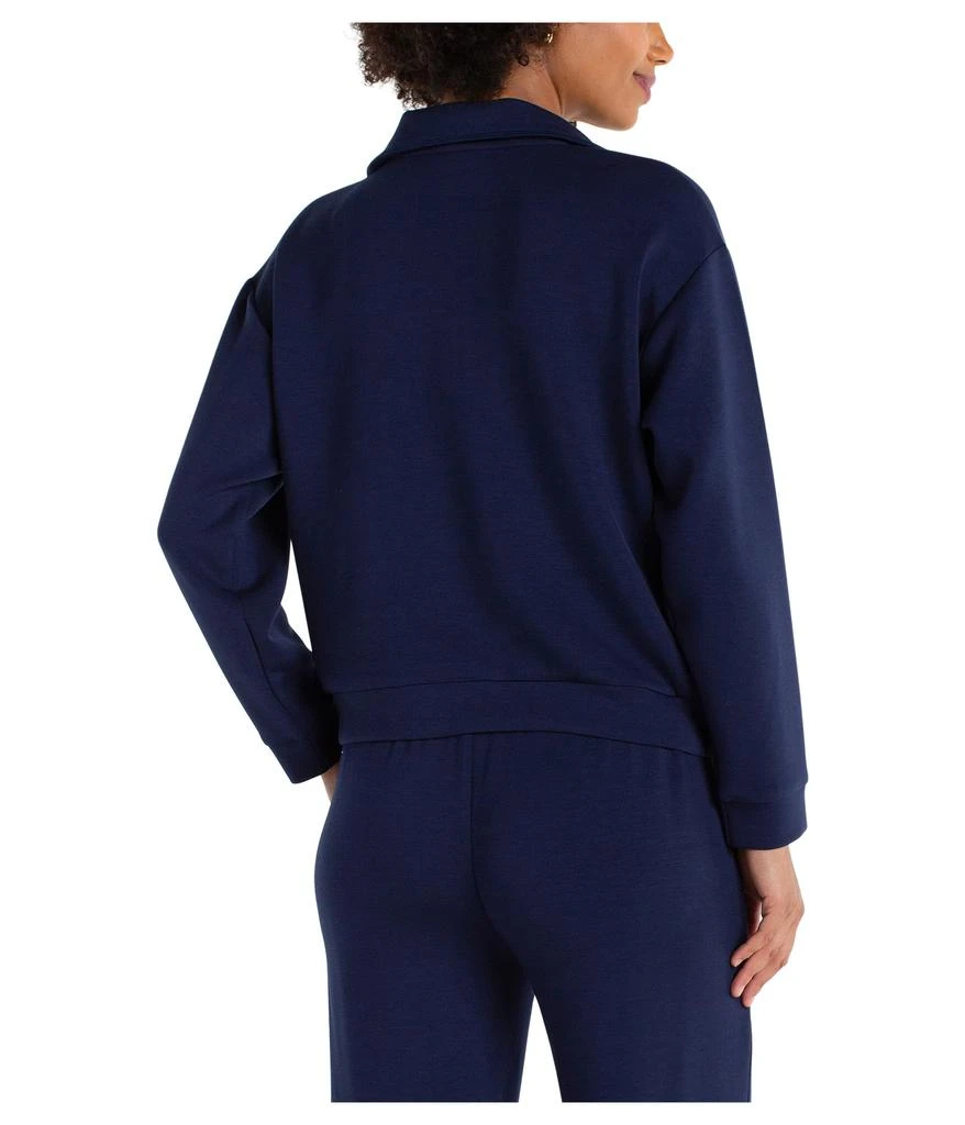 Liverpool Los Angeles Plush Comfor Half Zip Popover Long Sleeve Sweater 2