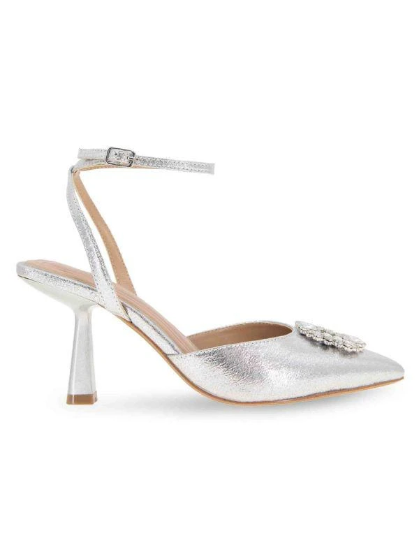 BCBG Ipany Ankle Strap Crystal Pumps 1