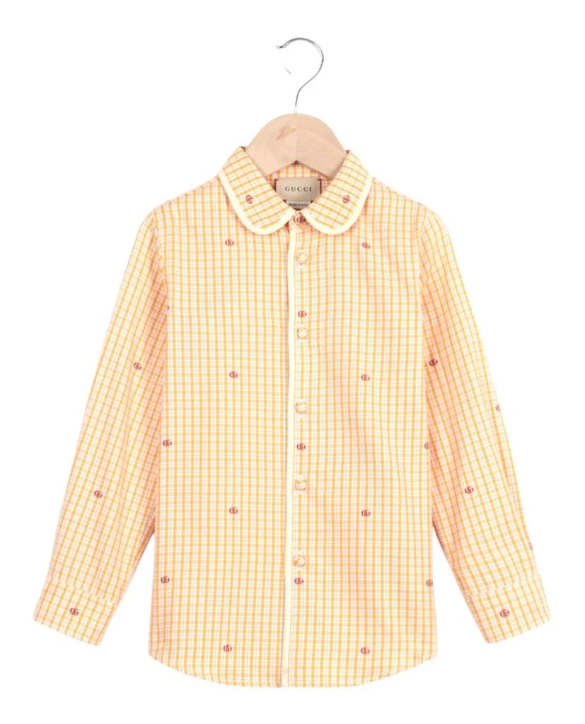 Gucci Collared Plaid Shirt
