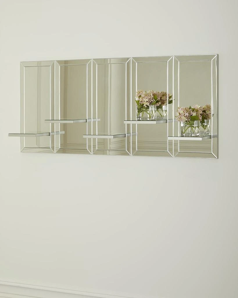 Neiman Marcus Horizontal Mirrored Wall Shelves 3