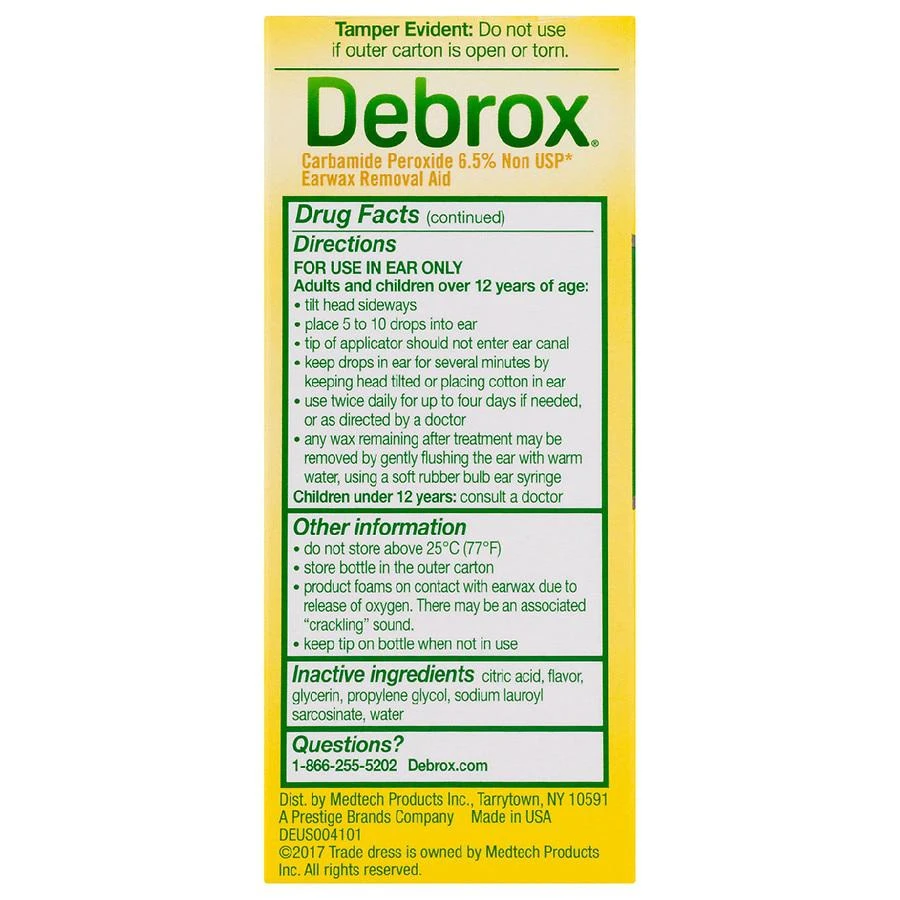 Debrox Earwax Removal Kit, Ear Drops and Bulb Ear Syringe 5