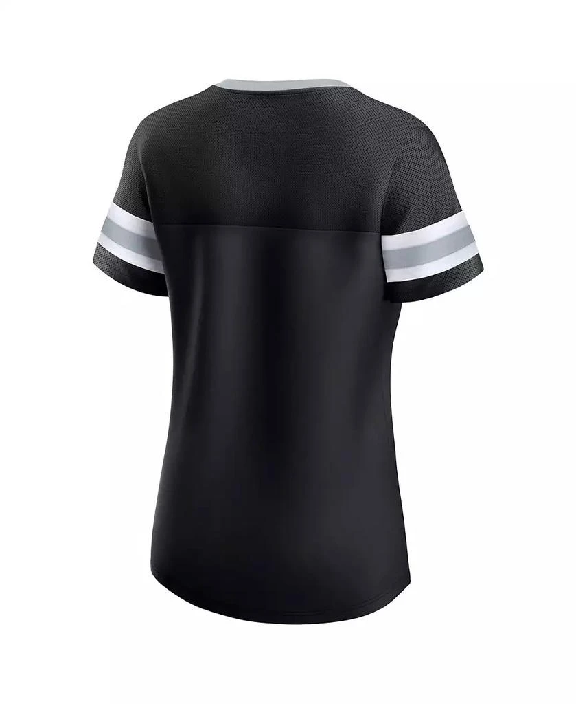 Fanatics Women's Black Las Vegas Raiders Plus Size Original State Lace-Up T-shirt 2