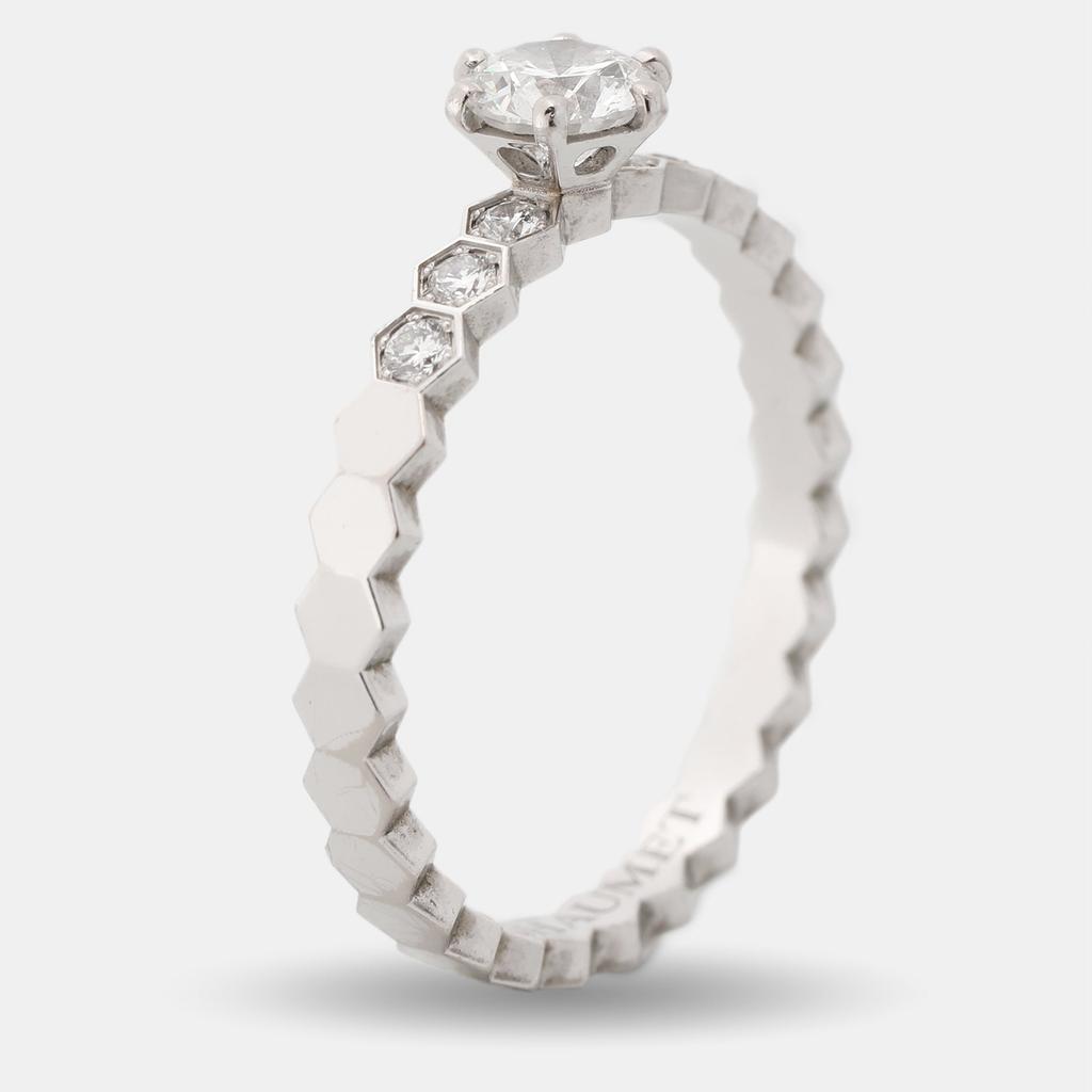 Chaumet Bee My Love Solitaire 0.33Ct Diamond 18K White Gold Ring
