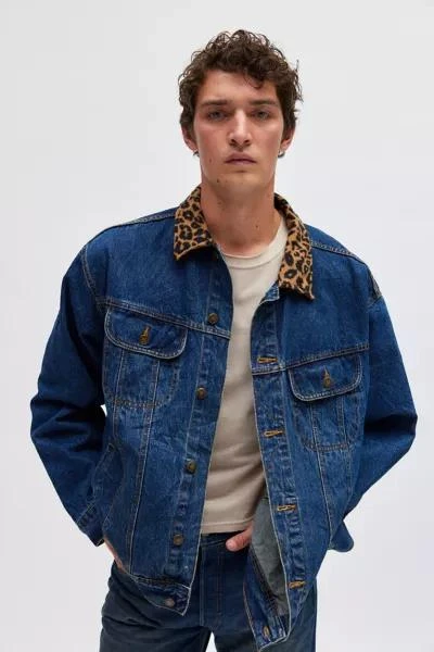 Urban Renewal Urban Renewal Remade Leopard Collar Denim Jacket 3
