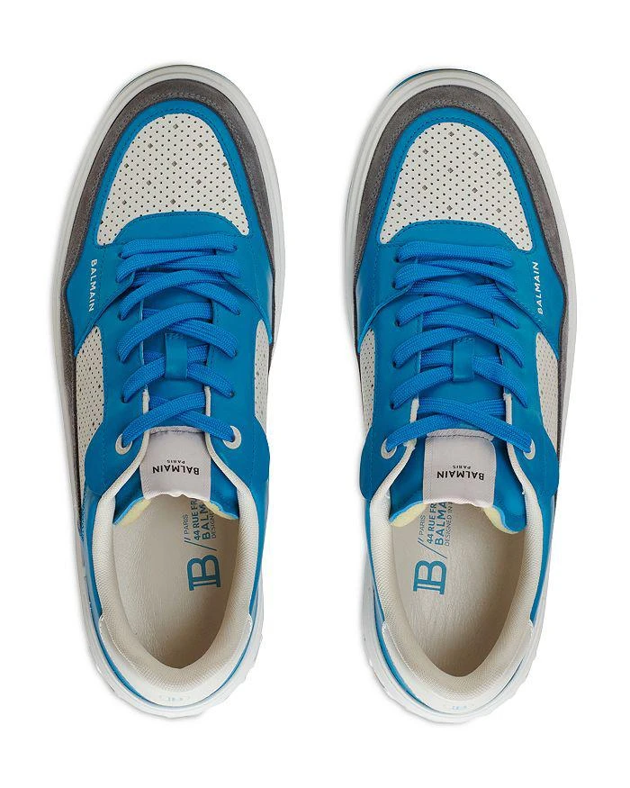 Balmain Men's B Court Flip Leather & Suede Sneaker 4