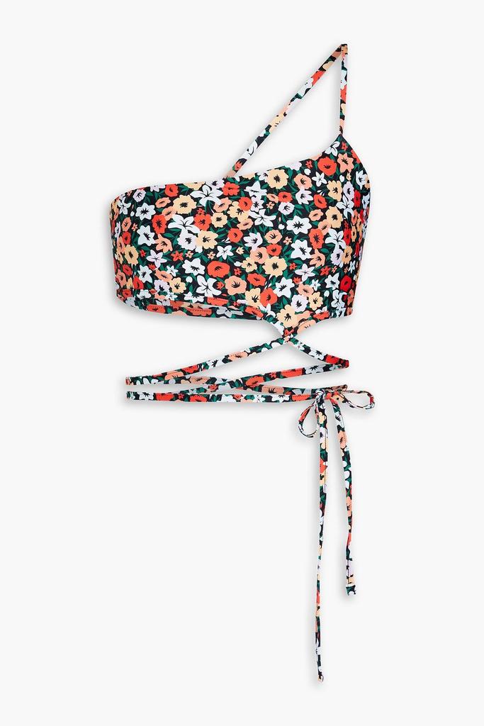Agua by Agua Bendita La Fania Noche floral-print bikini top