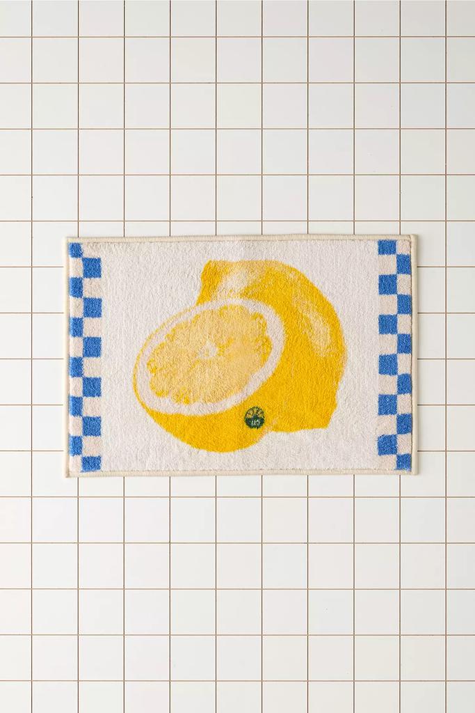 Fruit Picnic Plush Printed Bath Mat - Thumbnail 2