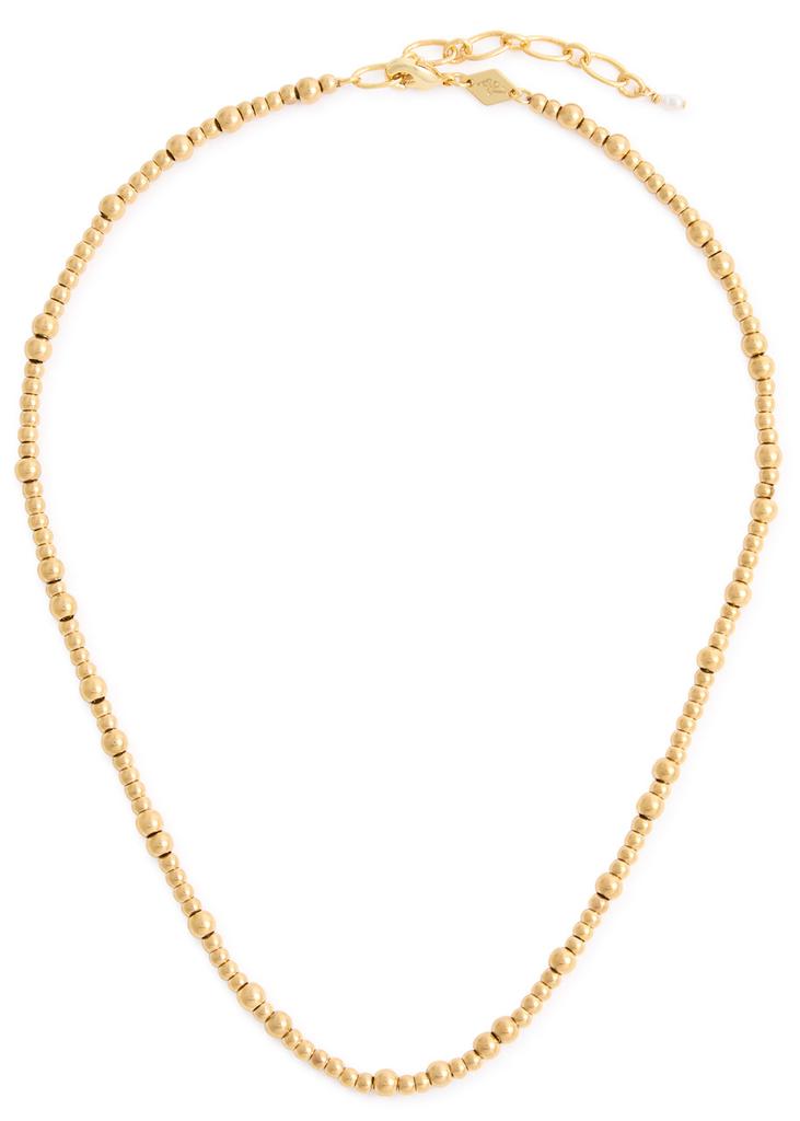 Anni Lu Goldie 18kt gold-plated beaded necklace