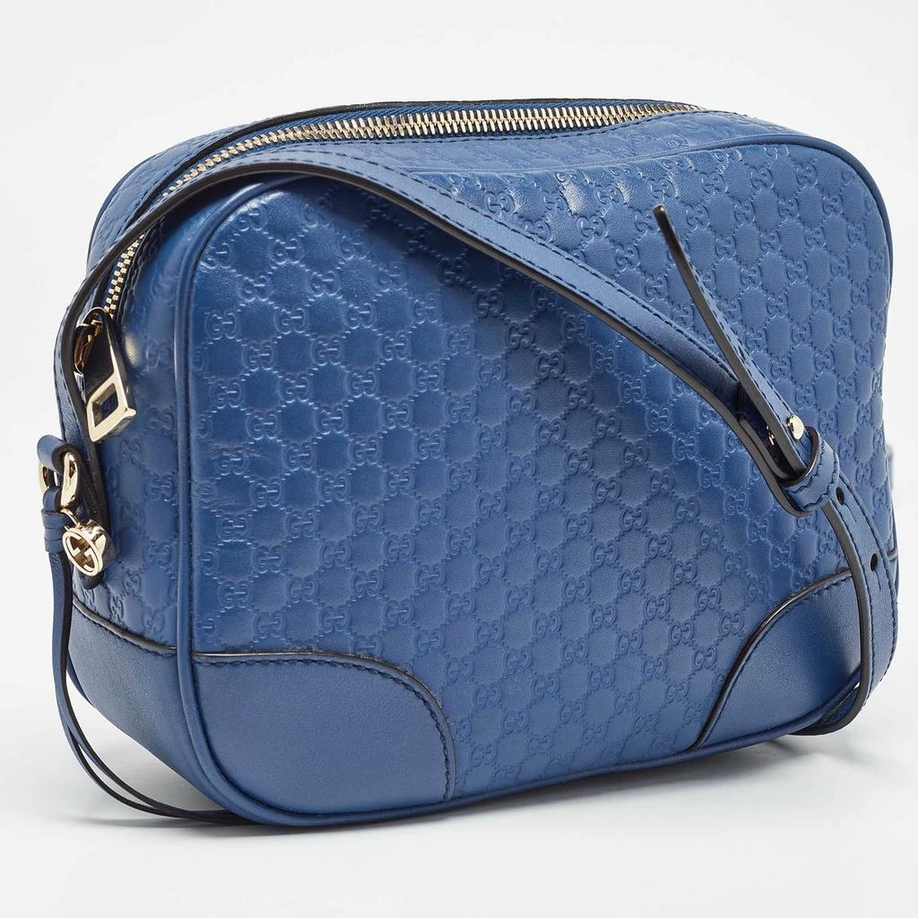 Gucci Gucci Blue Micro Guccissima Leather Bree Crossbody Bag 3