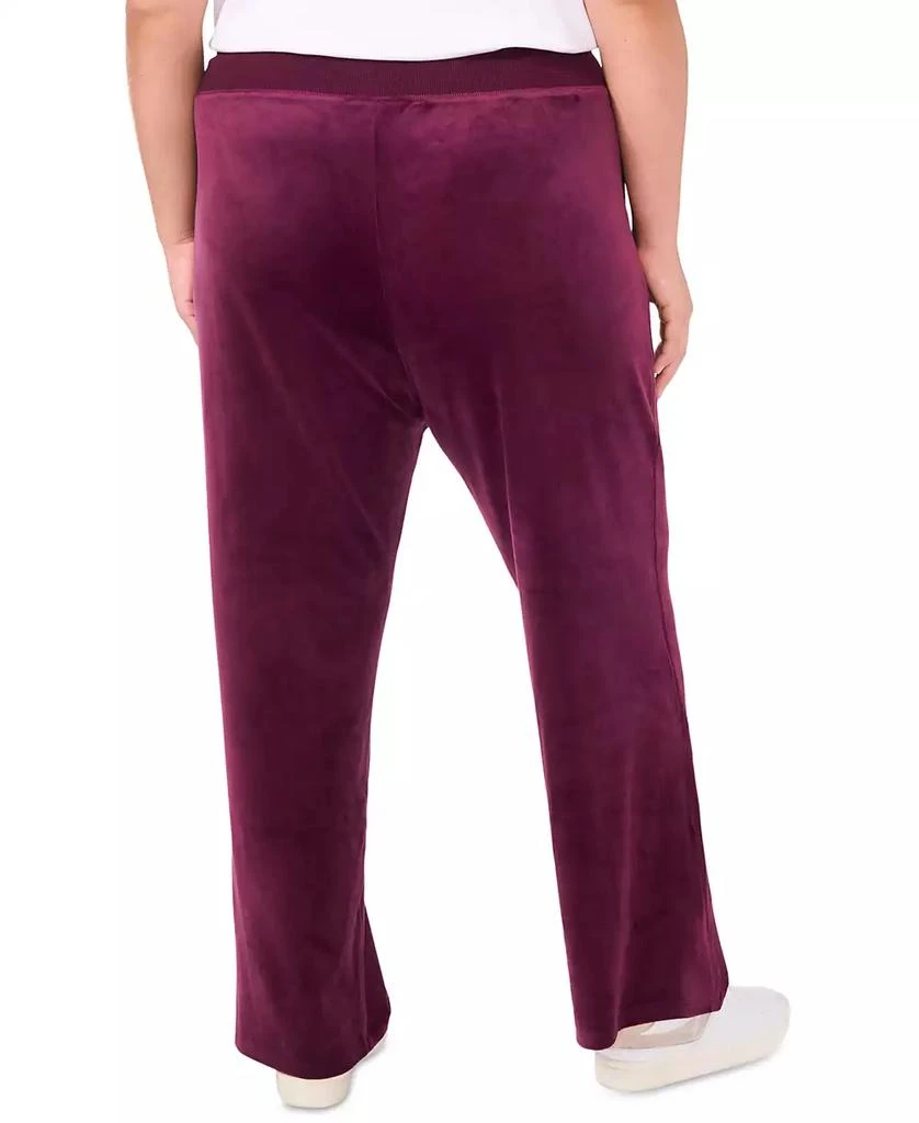 Vince Camuto Plus Size Velour Drawstring-Waist Straight-Leg Pants, Created for Macy's 2